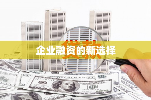 鄂托克旗企业融资的新选择