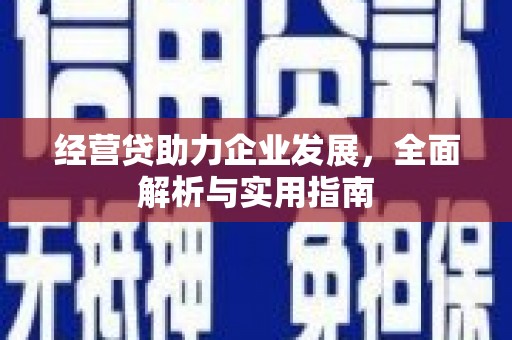 鄂托克旗经营贷助力企业发展，全面解析与实用指南