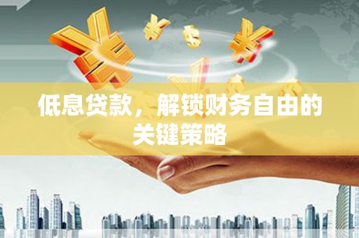 鄂托克旗低息贷款，解锁财务自由的关键策略