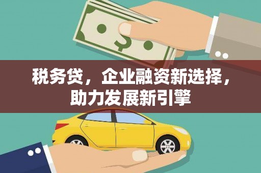 鄂托克旗税务贷，企业融资新选择，助力发展新引擎