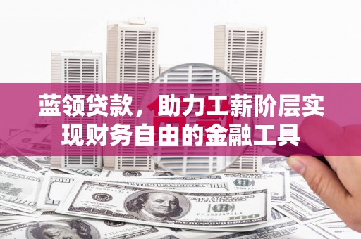 鄂托克旗蓝领贷款，助力工薪阶层实现财务自由的金融工具